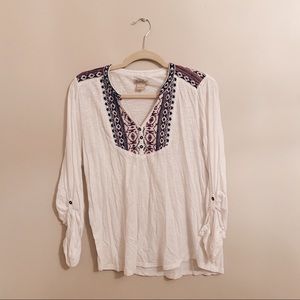 Lucky Brand Embroidered Shirt Size M